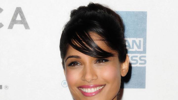 Freida Pinto Pink Lips At Tribeca Trishna Screening Event
